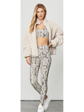 ALO YOGA High-Waist Snakeskin Vapor Legging - Bone